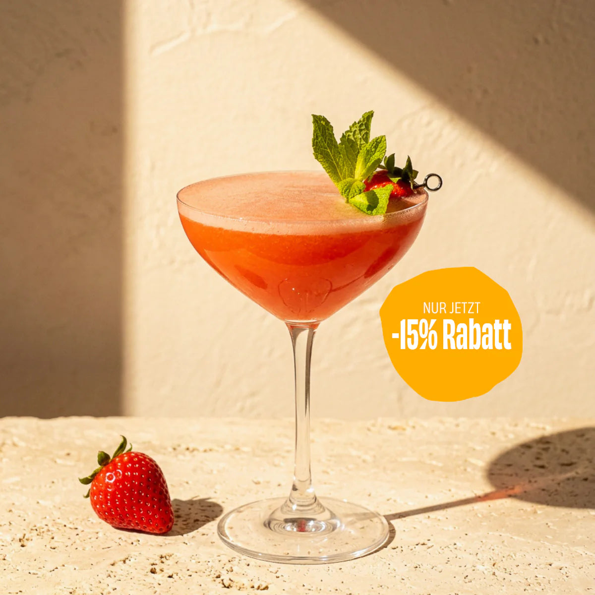 Alkoholfreier Erdbeer Daiquiri: der fruchtige Sommer-Klassiker mit POLLY