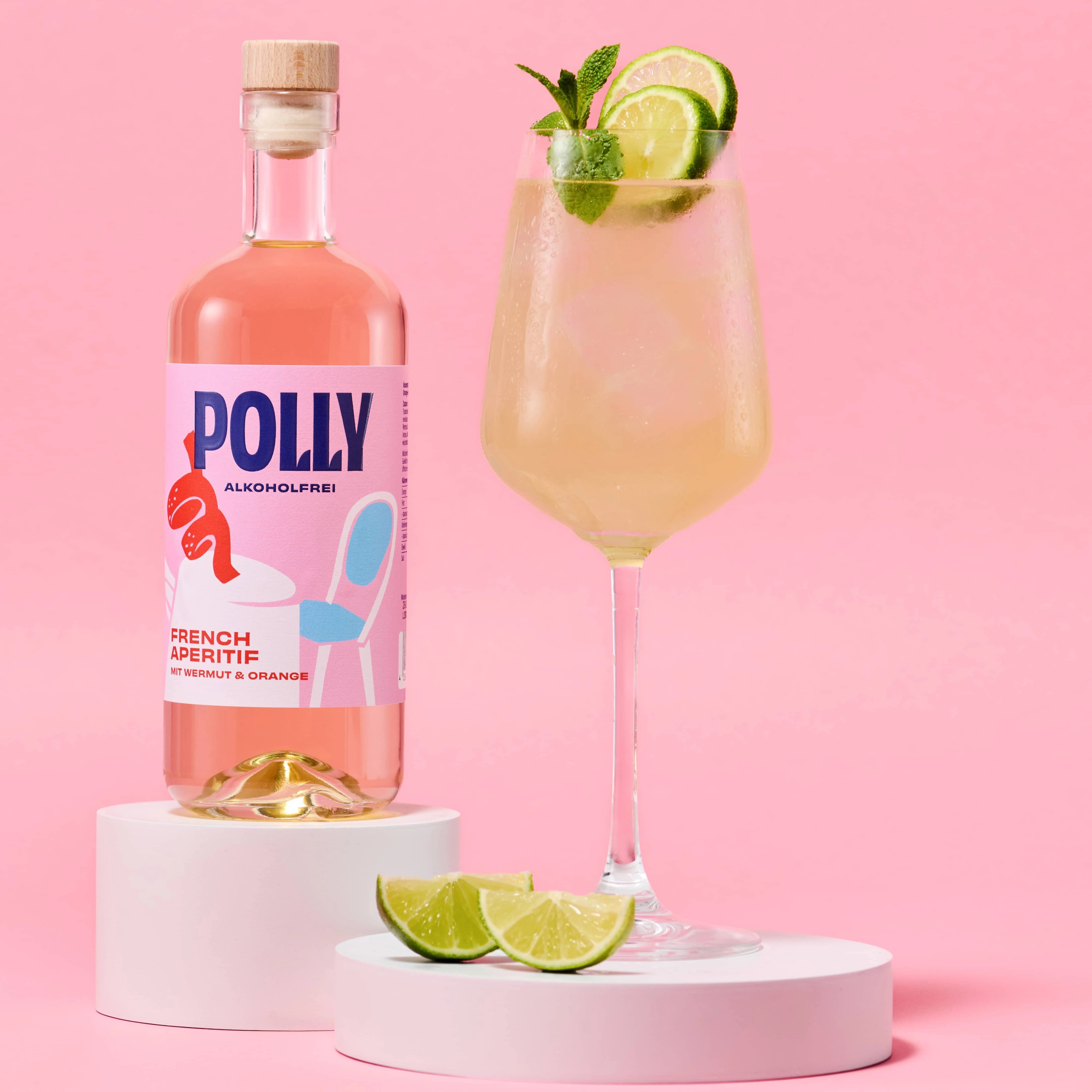 Ein erfrischender Aperitif mit Limette und Minze. 