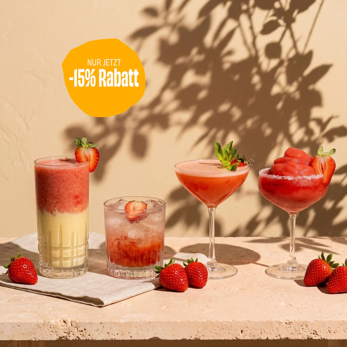Erdbeer-Liebe ohne Kater: Die 4 besten alkoholfreien Erdbeer-Cocktails mit POLLY
