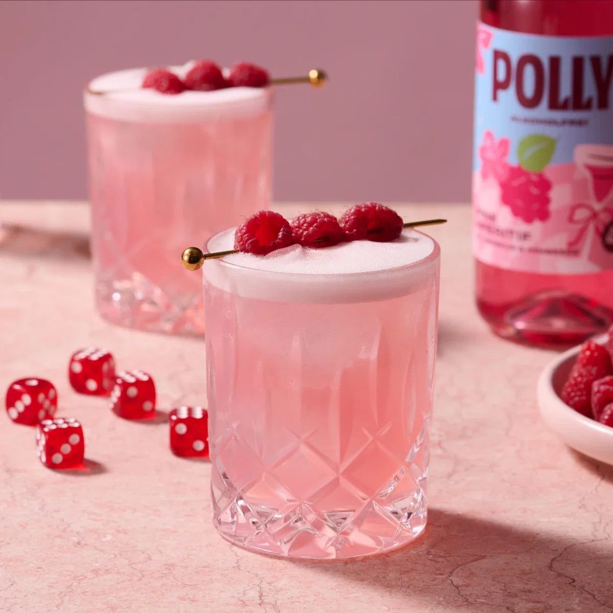 Dein rosa Cocktail: der alkoholfreie POLLY Pink Sour