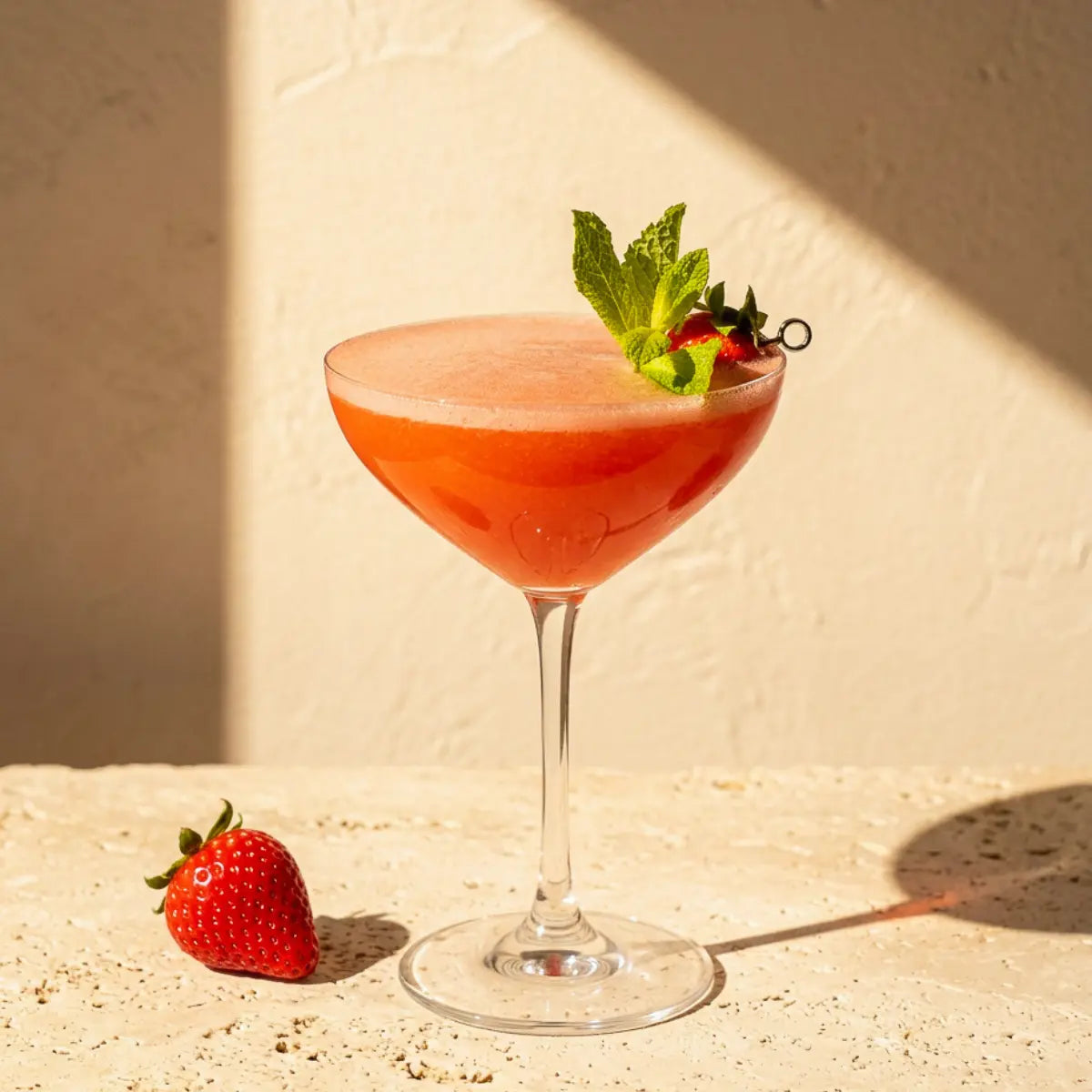 Alkoholfreier Erdbeer Daiquiri: der fruchtige Sommer-Klassiker mit POLLY