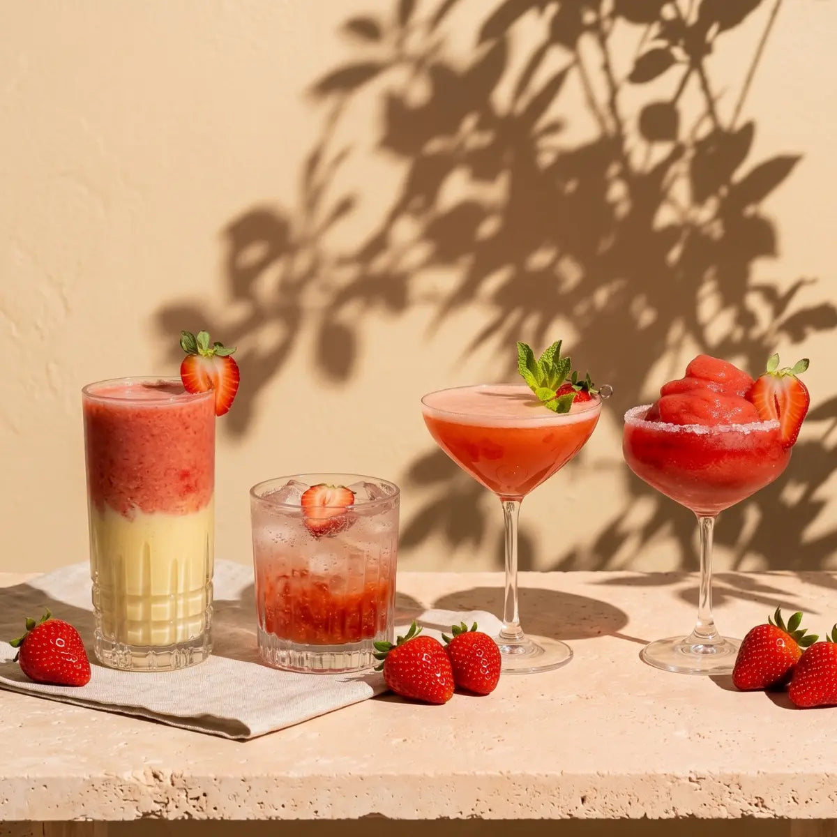Erdbeer-Liebe ohne Kater: Die 4 besten alkoholfreien Erdbeer-Cocktails mit POLLY