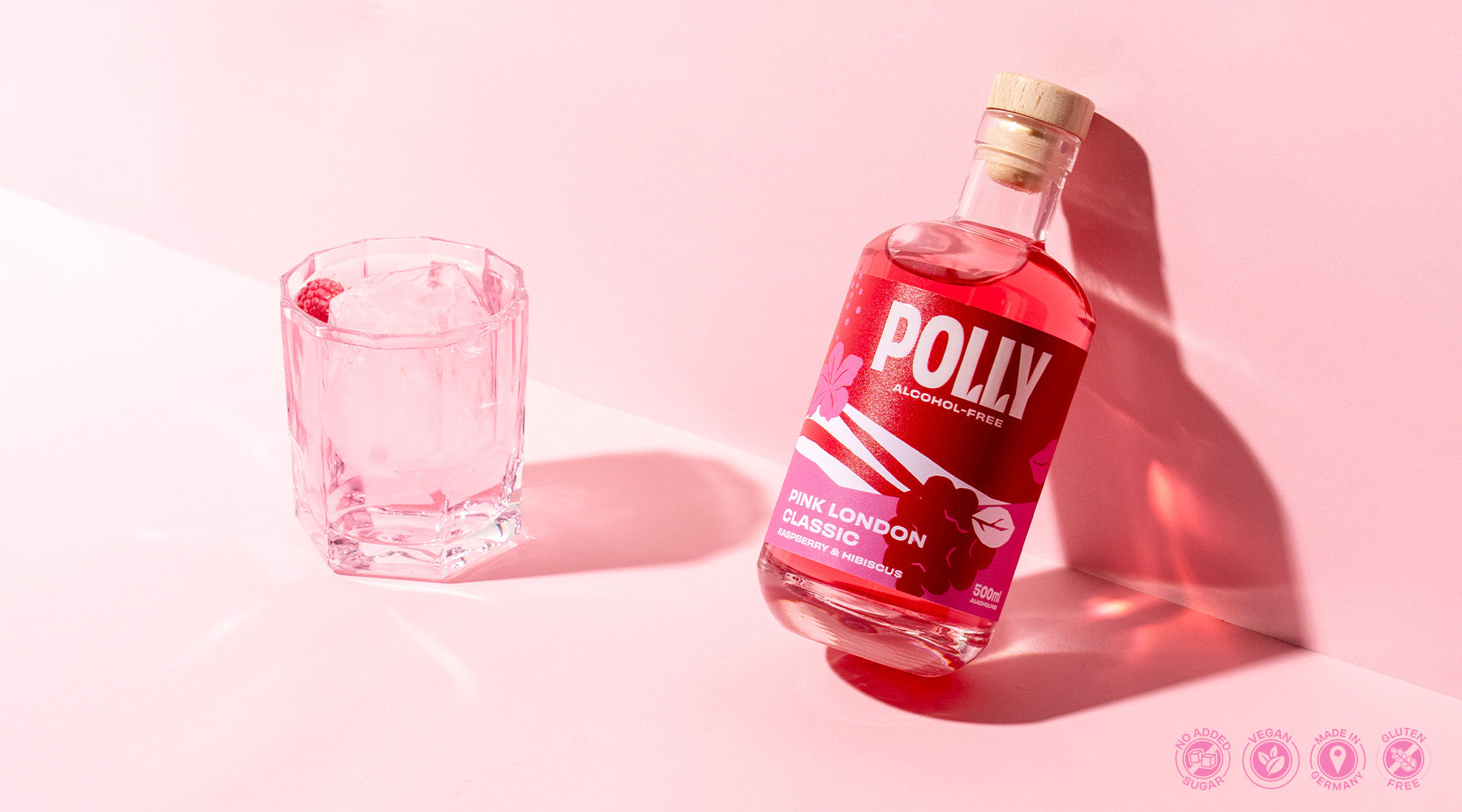 POLLY Pink London Classic Alkoholfreie Pink Gin Alternative
