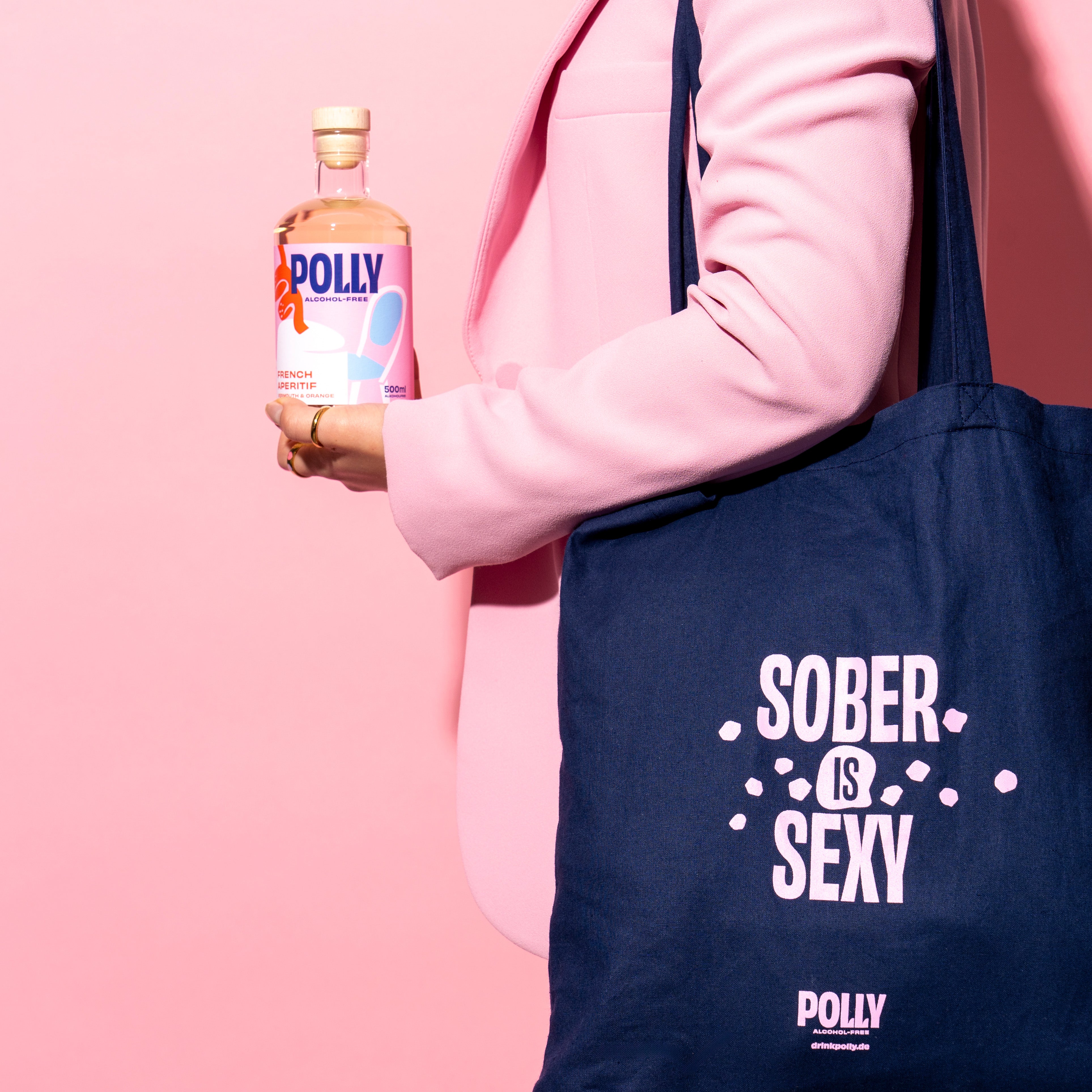 POLLY Tote Bag "Sober is sexy"