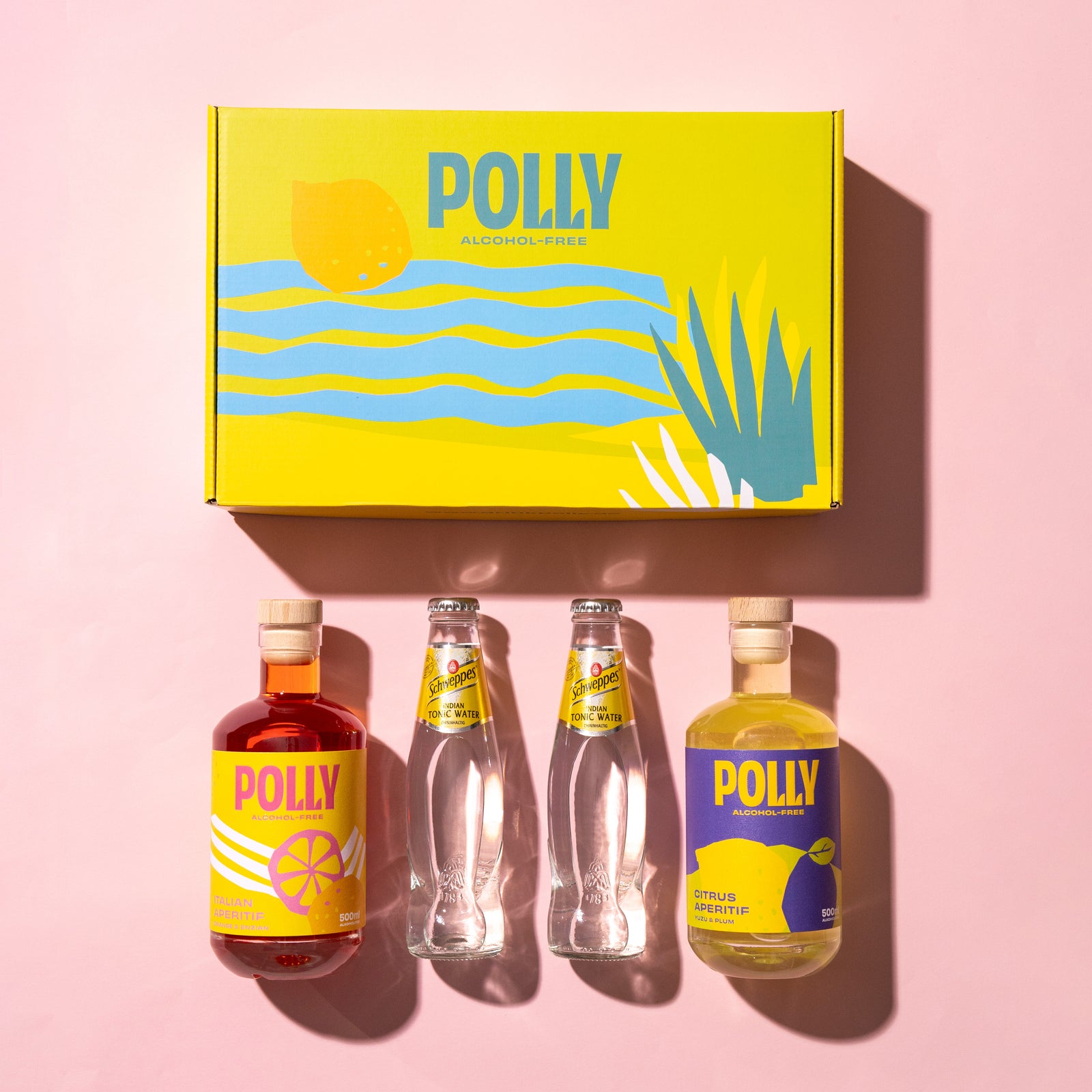 POLLY gift set - Italian aperitif with non-alcoholic Prosecco and glasses