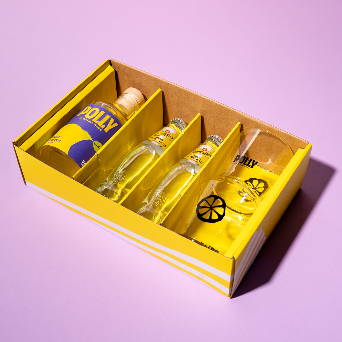 POLLY gift set - Italian aperitif with non-alcoholic Prosecco and glasses