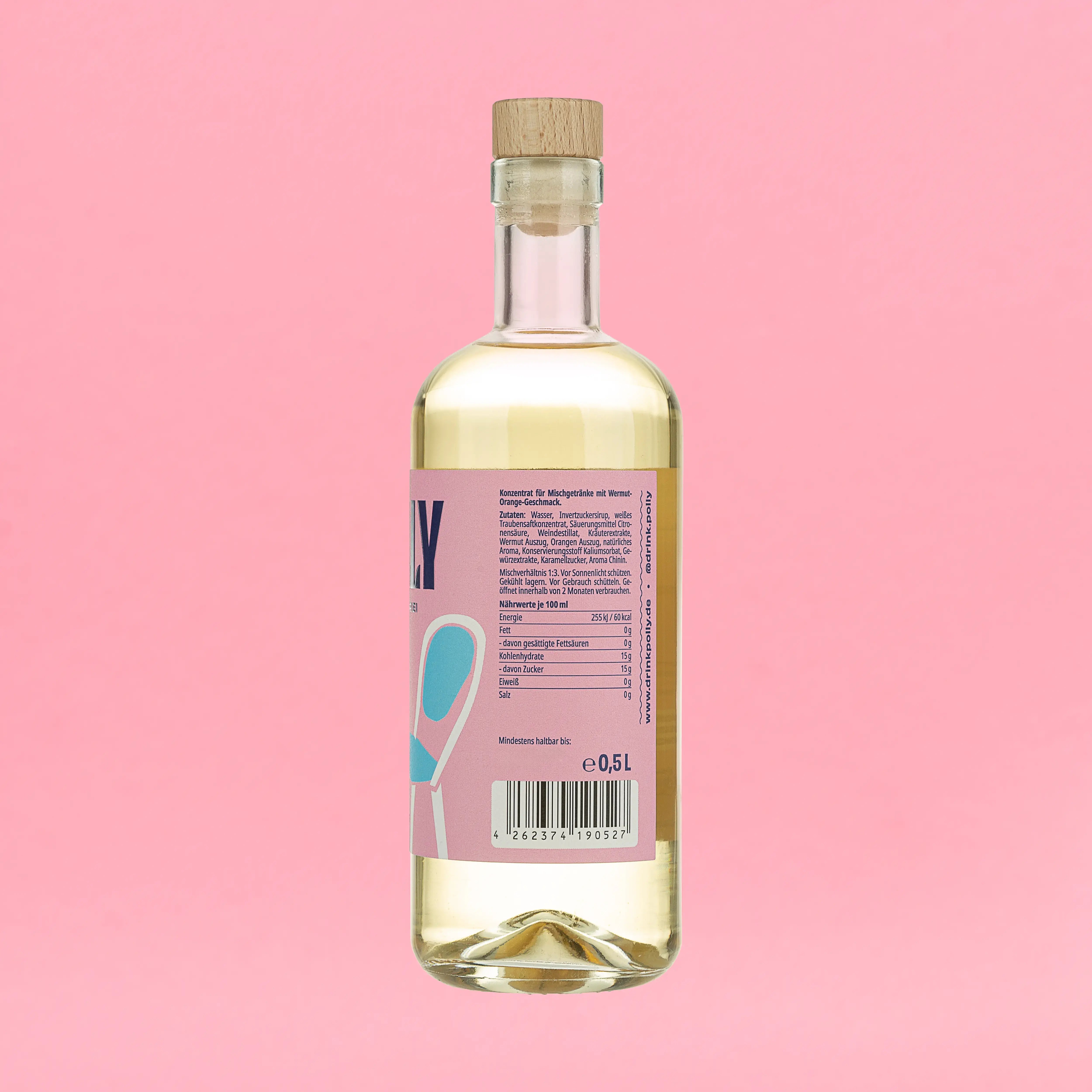 Seitenansicht der POLLY French Aperitif Flasche