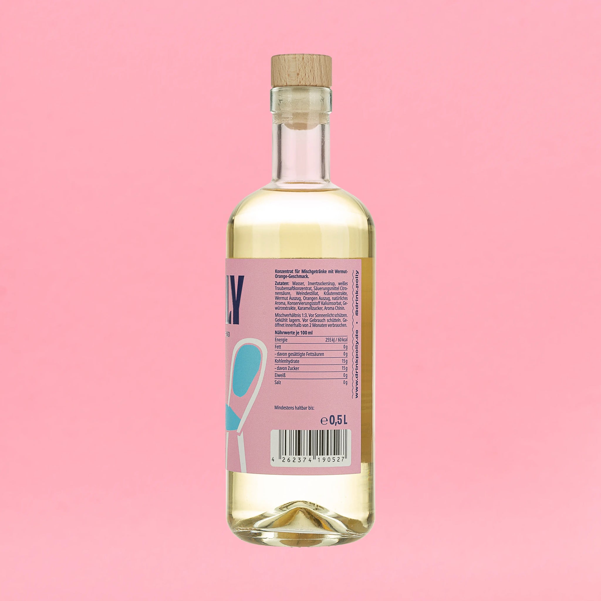 Seitenansicht der POLLY French Aperitif Flasche