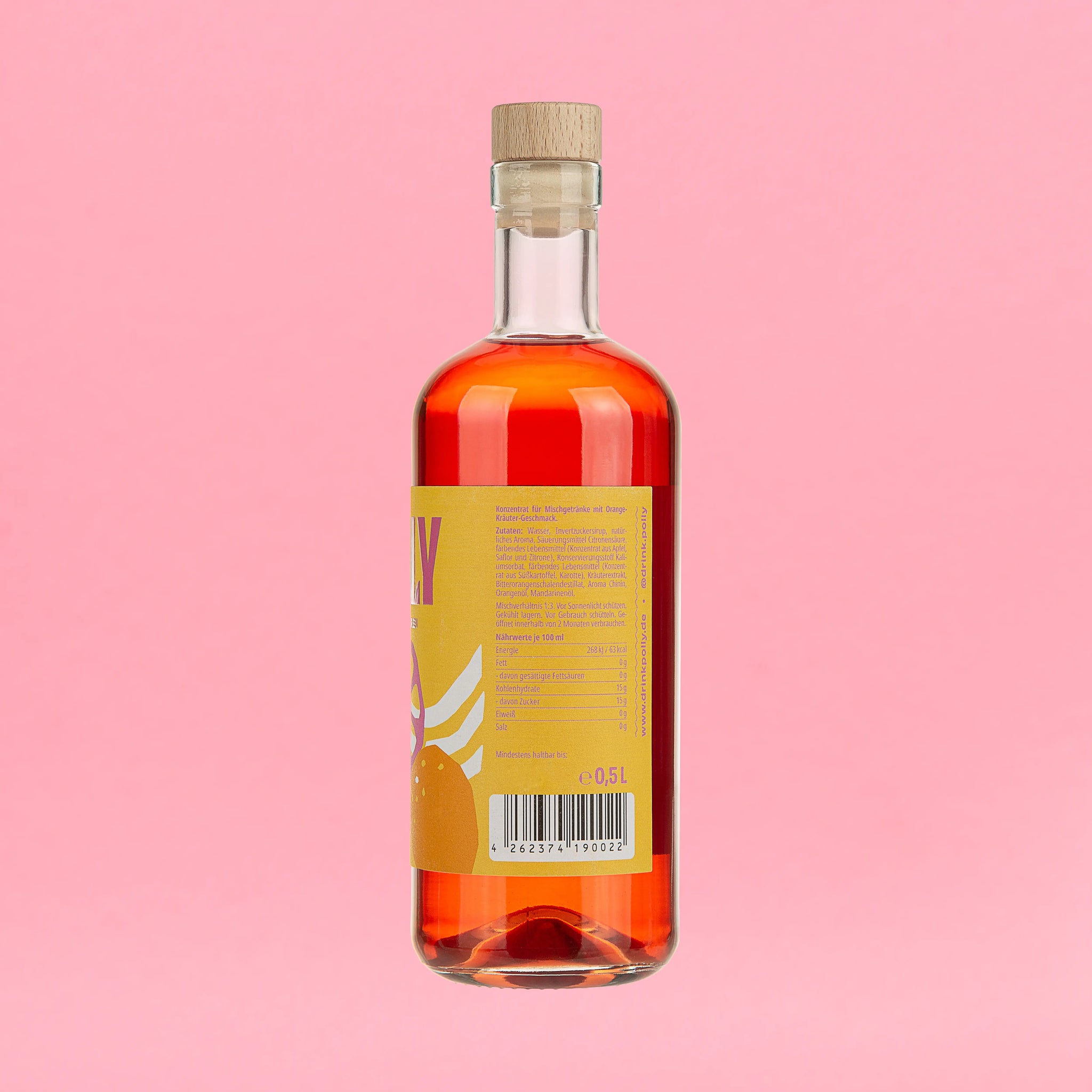 Seitenansicht der POLLY Italian Aperitif Flasche