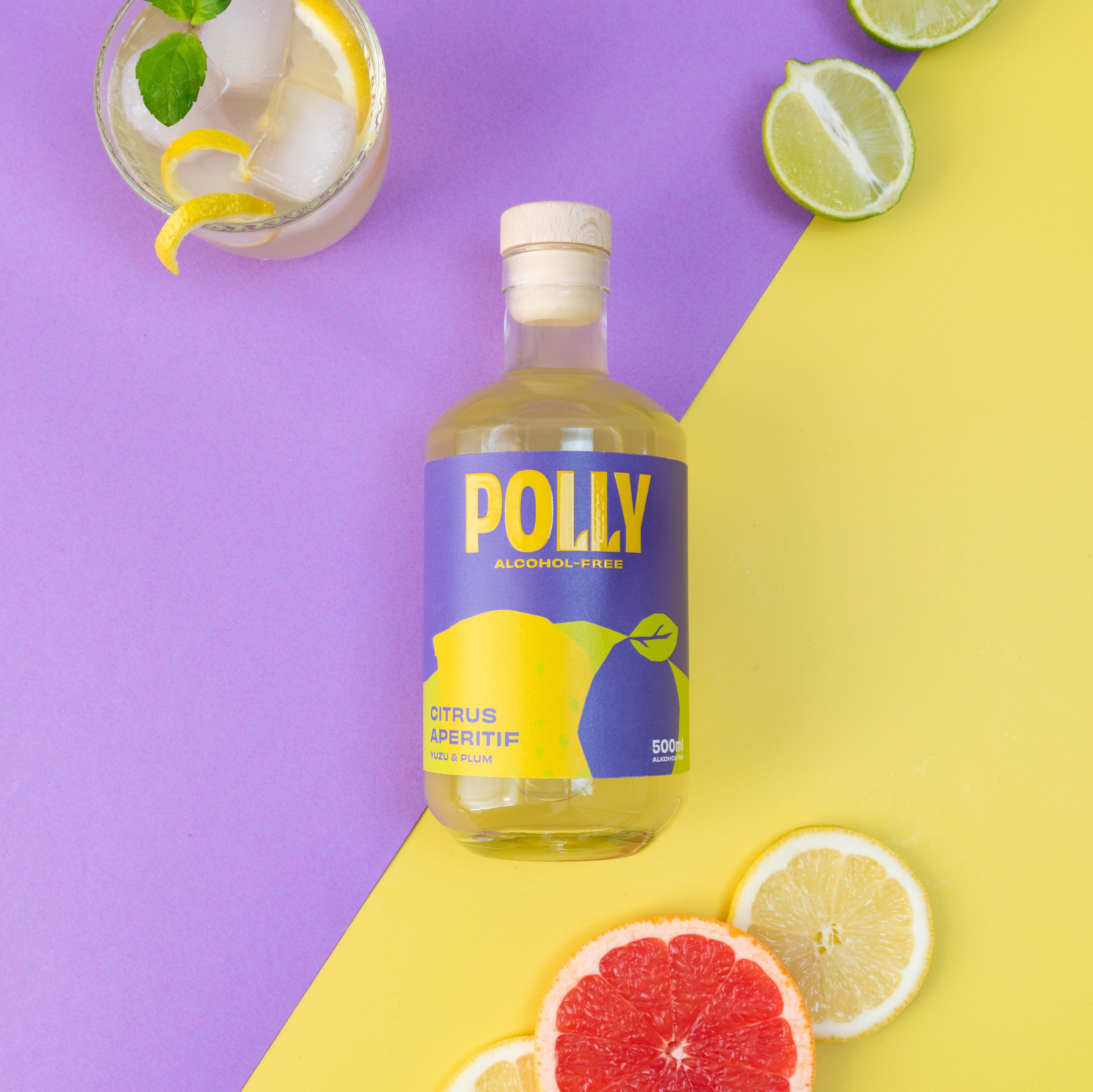 POLLY Citrus Aperitif 500 ml - alcohol-free limoncello alternative