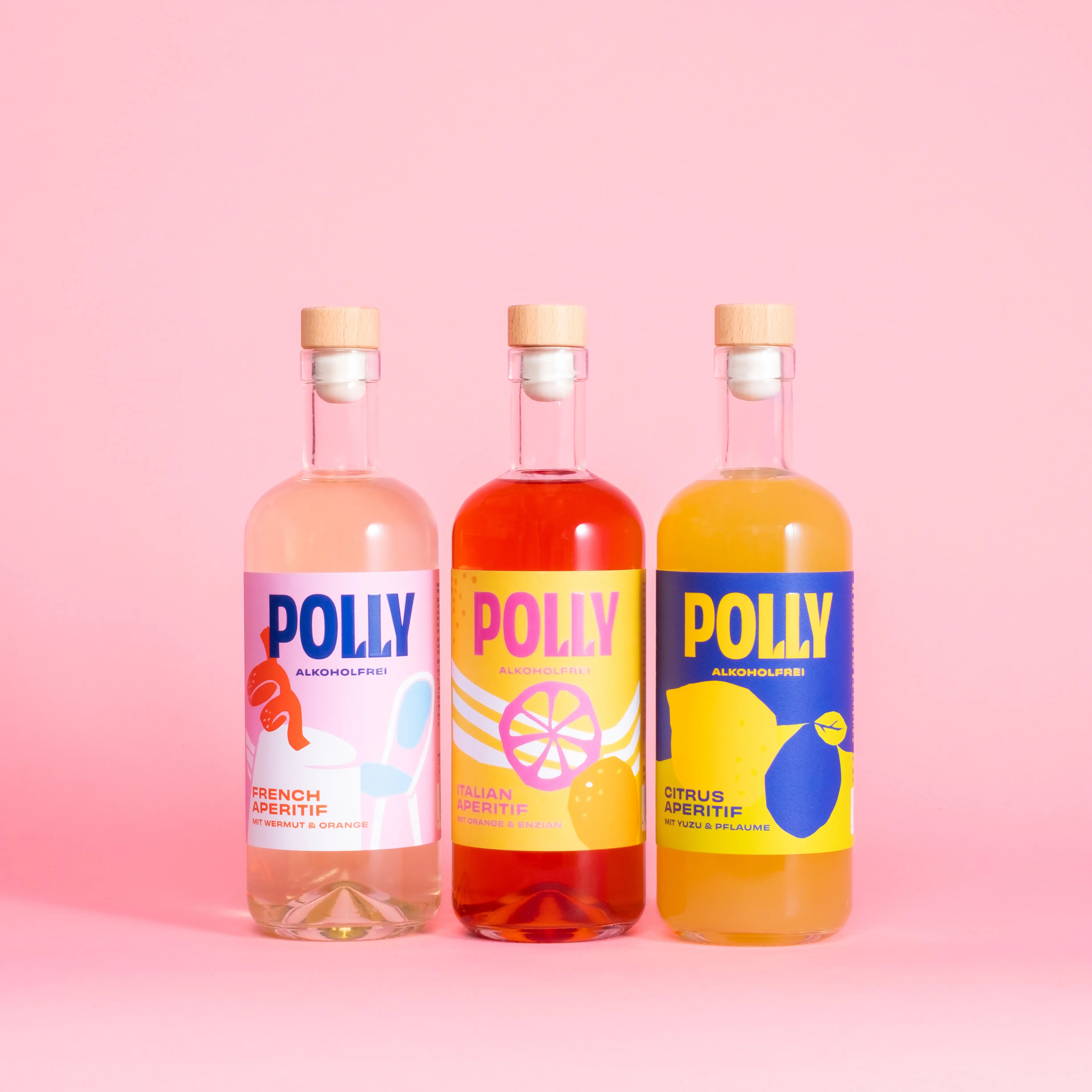 POLLY Bundle mit Italian Aperitif, Citrus Aperitif & French Aperitif Flaschen