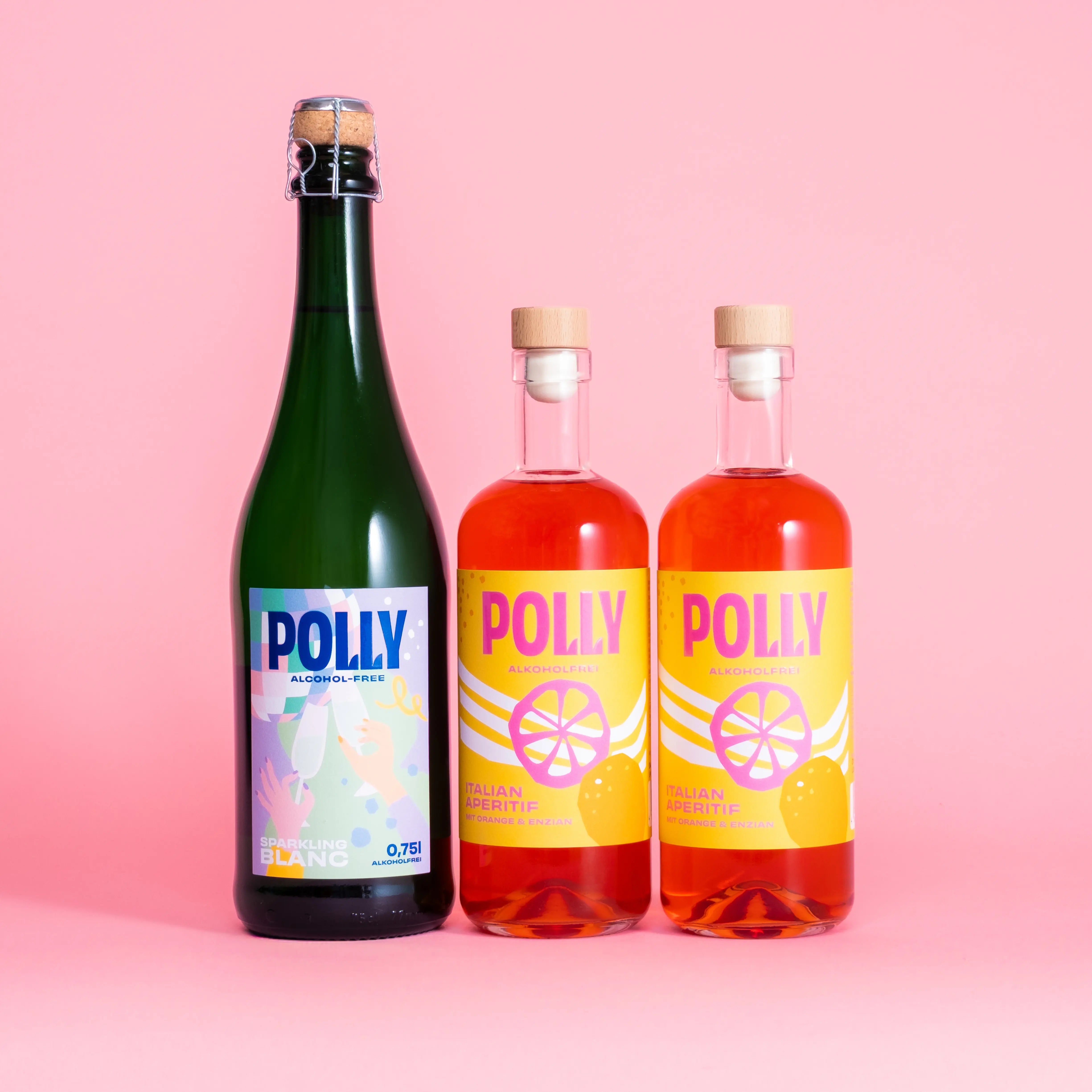 POLLY Bundle mit Sparkling Blanc & 2x Italian Aperitif Flaschen