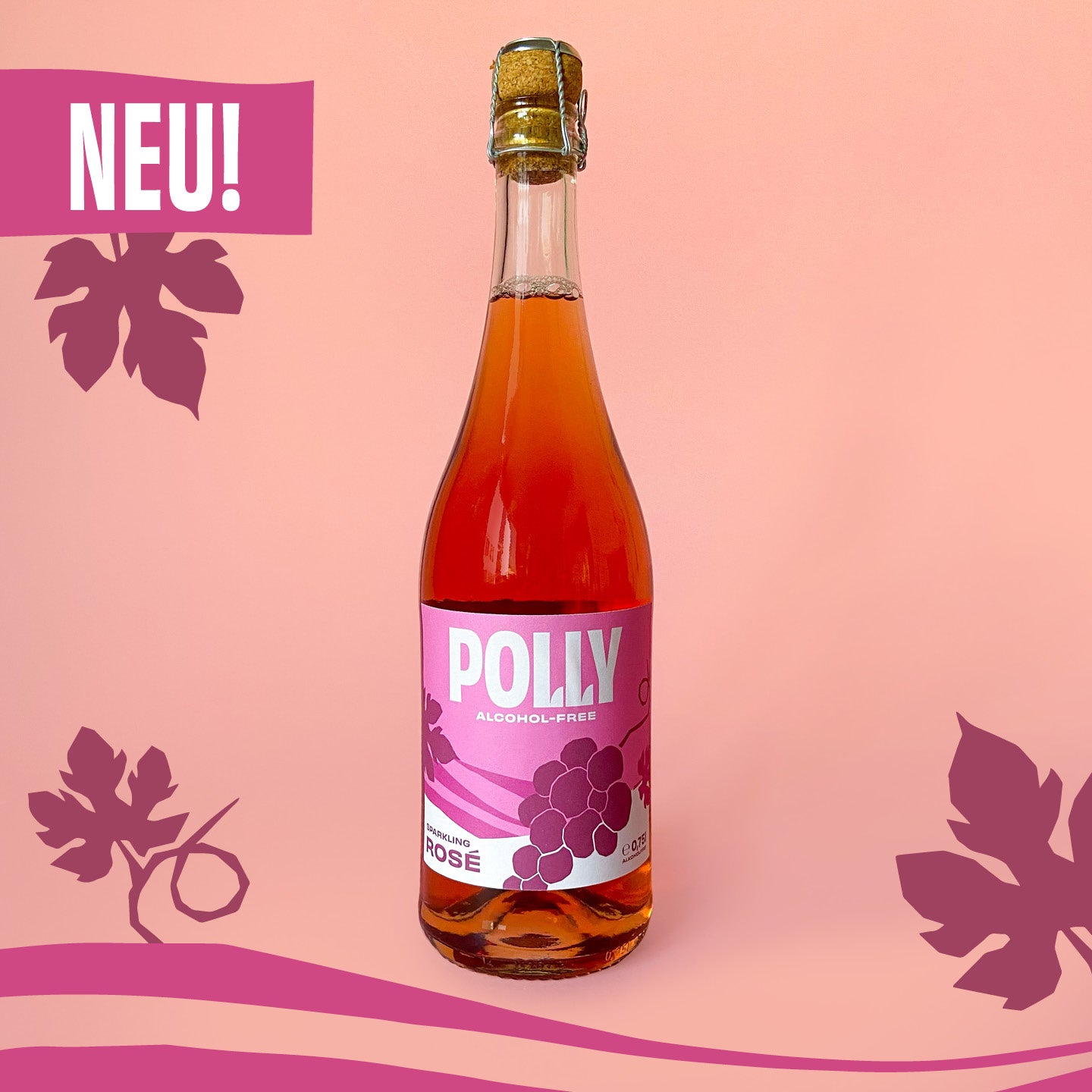 POLLY Rosé Sparkling - Alkoholfreie Sekt Alternative